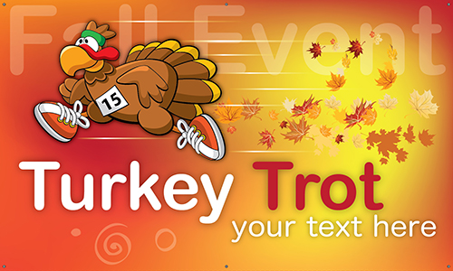 Thanksgiving Vinyl Banner- Turkey Trot